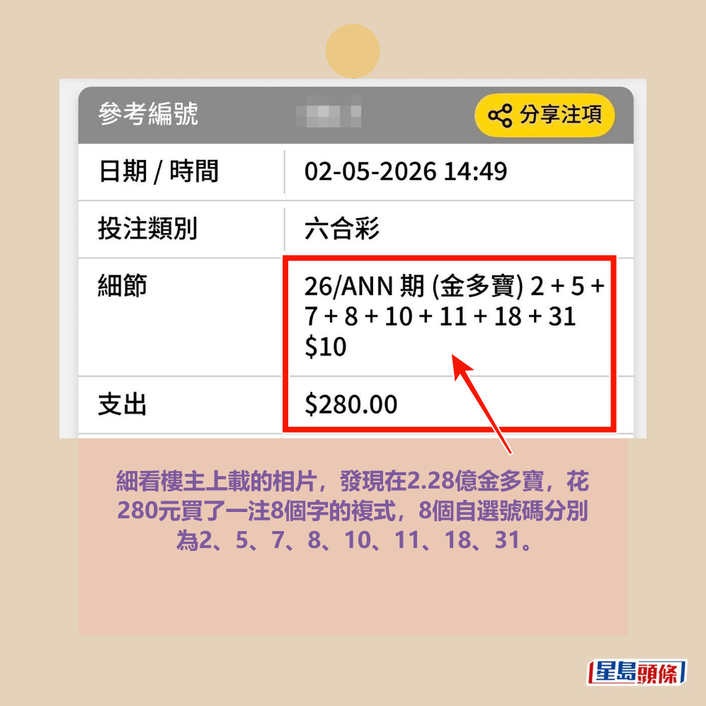 facebook截圖（資料來源：Andy Chan＠facebook六合彩關注群組）