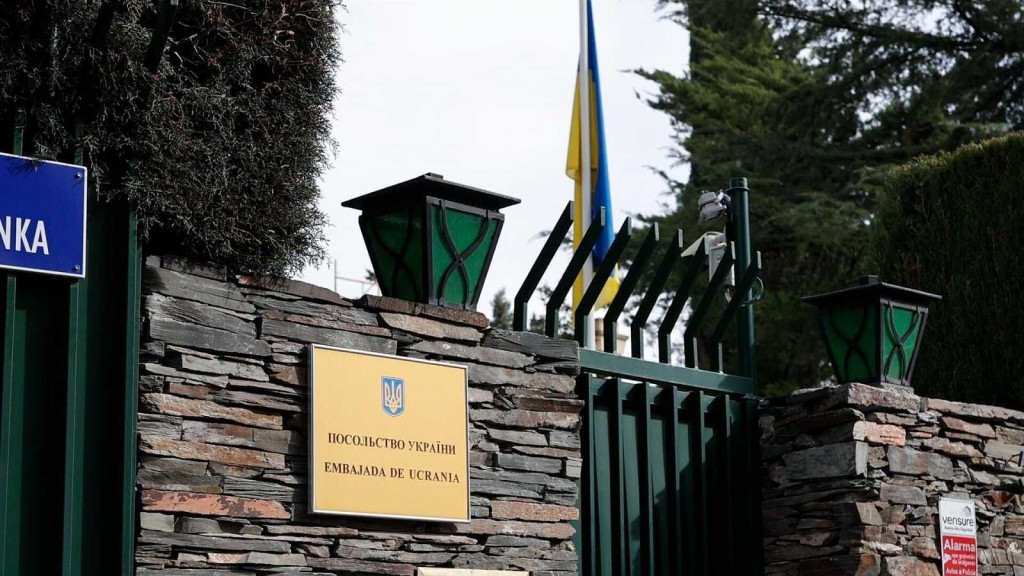 烏克蘭駐西班牙大使館發生郵件爆炸。網圖