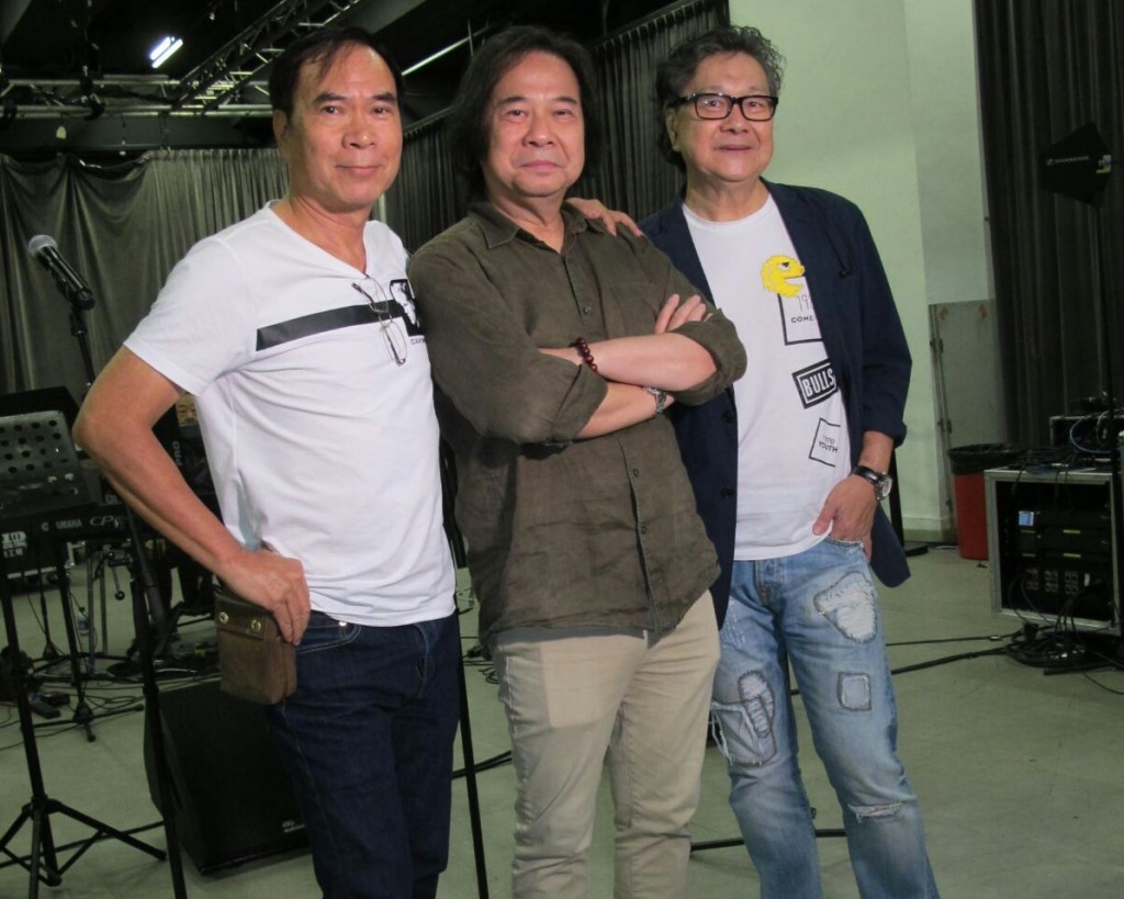 李龍基、威利、張武孝為演唱會練歌。