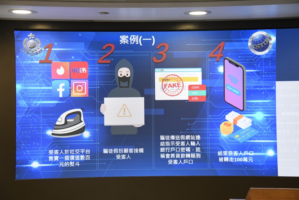 網罪科近期針對網購騙案,進行代號「黑劍」全港性大型執法行動。 網罪科近期針對網購騙案,進行代號「黑劍」全港性大型執法行動。