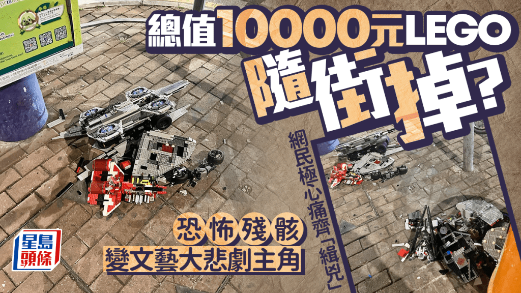 總值10000元LEGO隨街掉？ 恐怖殘骸變文藝大悲劇主角 網民極心痛齊「緝兇」