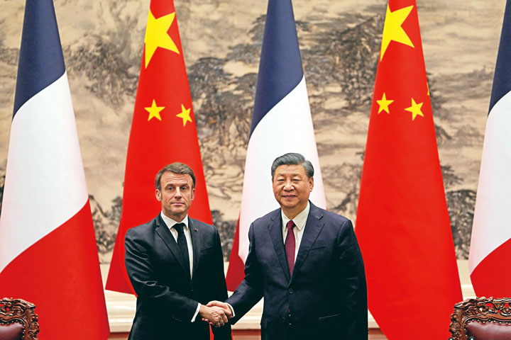 法國總統馬克龍到中國進行國事訪問，獲國家主席習近平等多位領導人高規格接見。