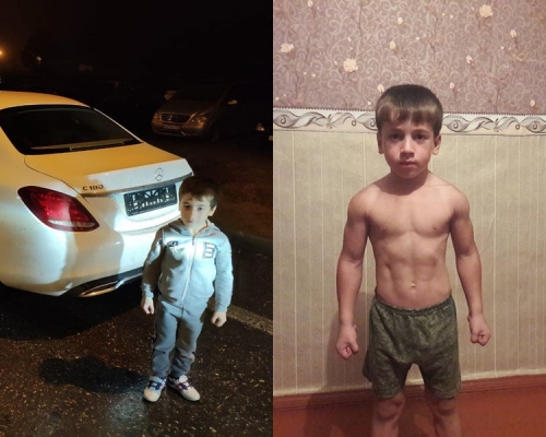 5歲男童庫拉耶夫在2小時25分鐘內，連續完成了4105組掌上壓。網圖