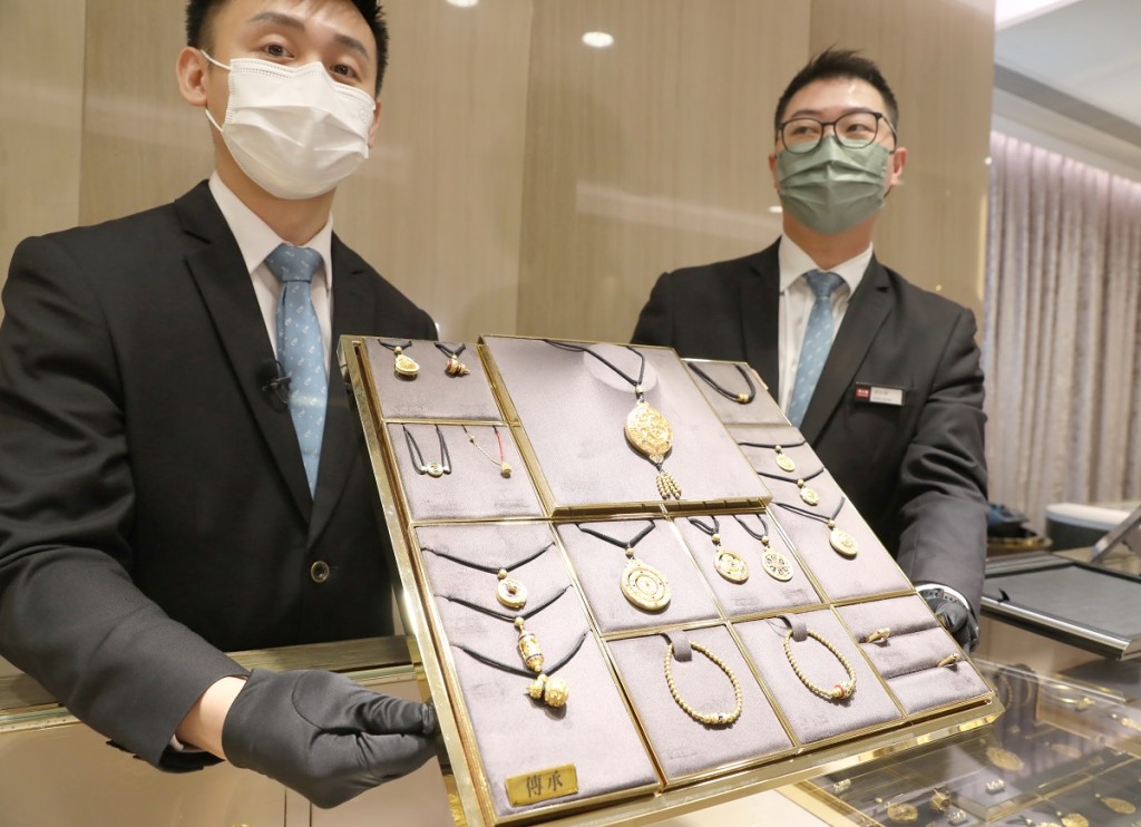 周大福「傳承」系列金飾。新華社圖片