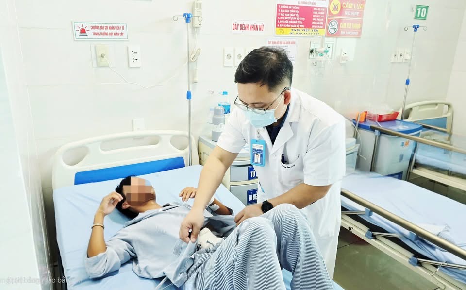 涉事男子手术后休养。 越南越安医院 