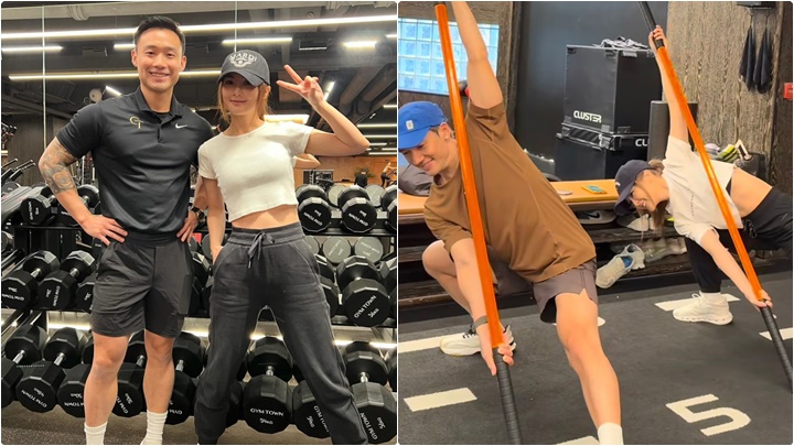 蔡卓妍被爆撻着教練Elvis後 疑不避嫌孖男友齊現身健身室操肌