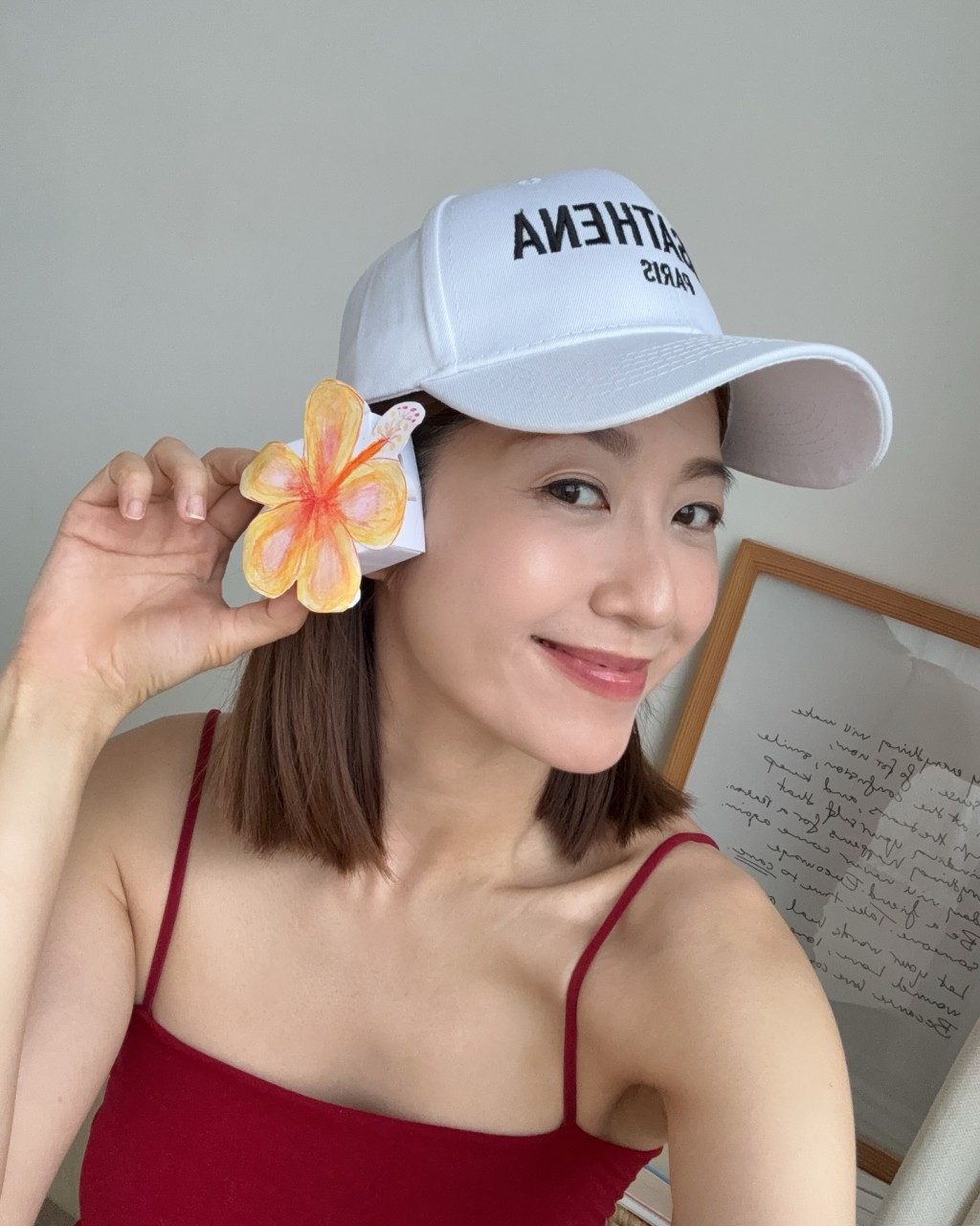 陳自瑤晒女兒自製的母親節禮物。 陳自瑤晒女兒自製的母親節禮物。