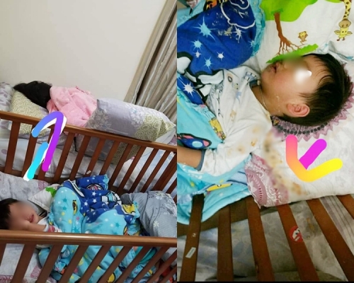 有網民質疑事主拍照未理會兒子嘔吐。facebook