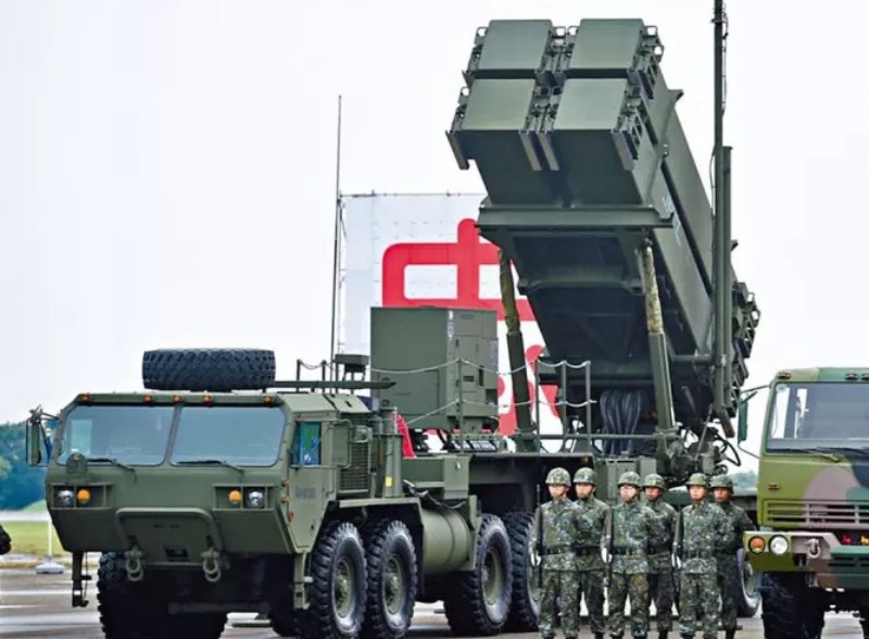 台湾装备的美制「爱国者」防空导弹。