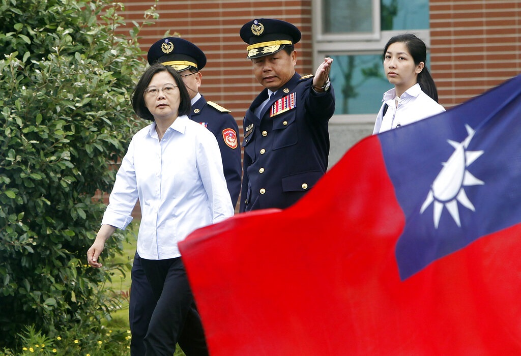 蔡英文感謝美國對台軍售。AP圖片