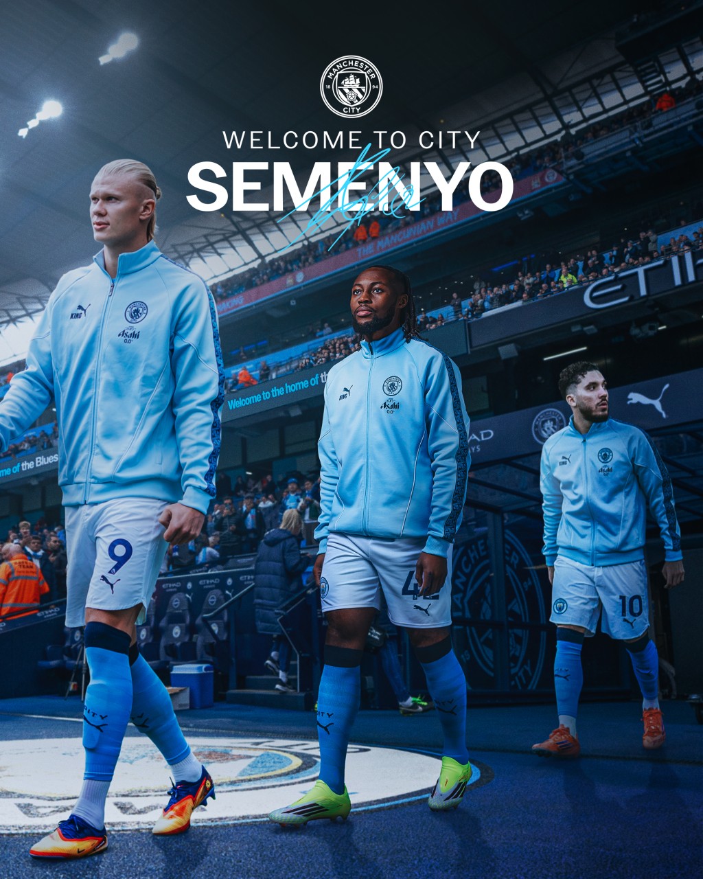 施美安在眾多豪門中揀了曼城。曼城官方圖片 施美安在眾多豪門中揀了曼城。曼城官方圖片