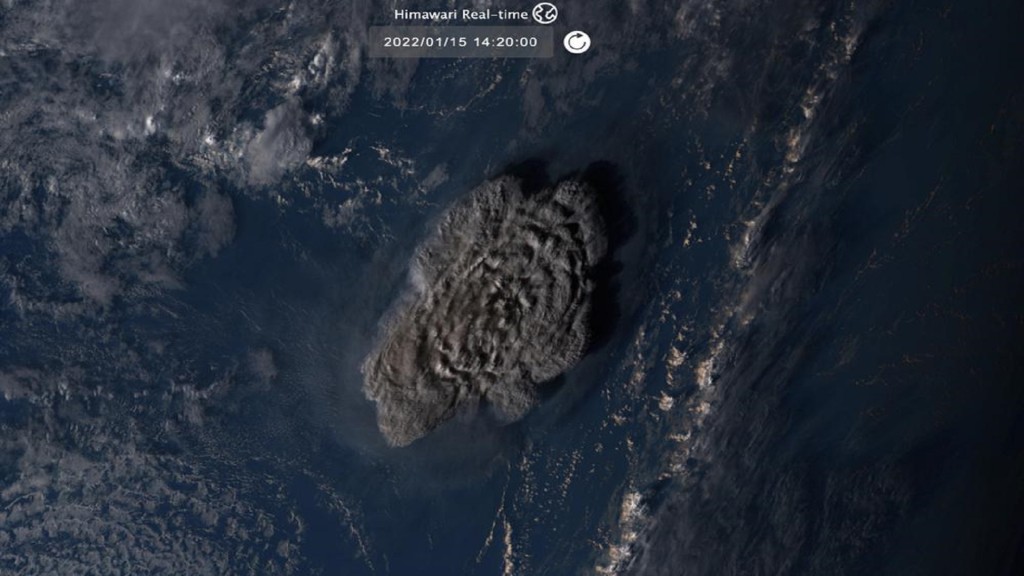 湯加火山爆發引發海嘯。資料圖片