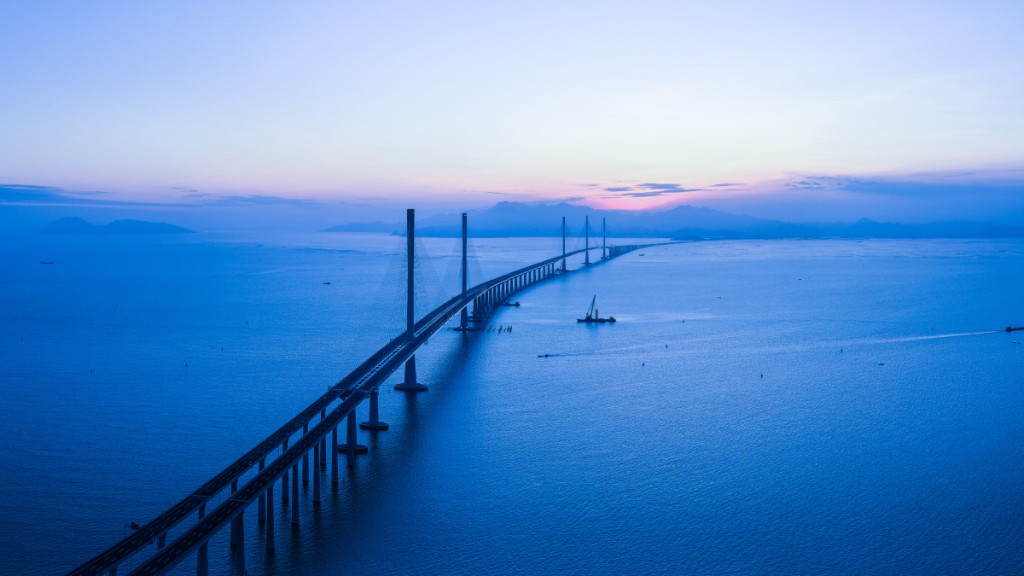 黃茅海跨海通道,橫跨珠江口崖門入海口黃茅海水域。新華社