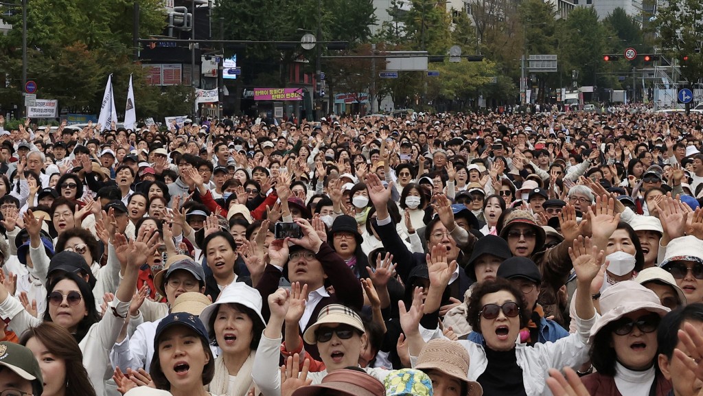 南韩基督教团体号召110万人上街反同性婚姻。 路透社