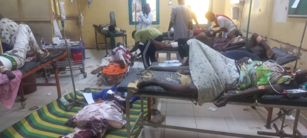 一個位於喀土穆的市場於9月10日發生爆炸，無國界醫生支援的巴沙爾（Bashair）教學醫院於短時間內接收大量死傷者。©無國界醫生