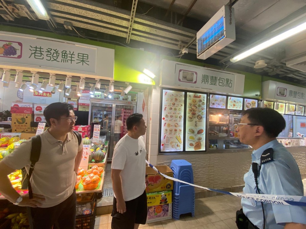 警員到場調查。古偉冰及區子安區議員提供 警員到場調查。古偉冰及區子安區議員提供