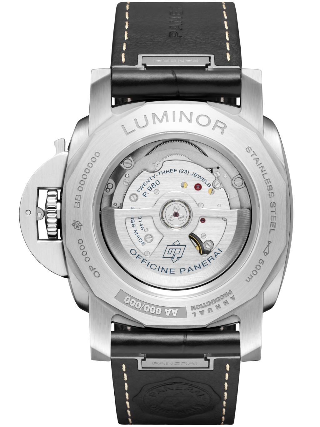 Panerai Luminor Marina PAM03312,機芯:P.980自動。 Panerai Luminor Marina PAM03312,機芯:P.980自動。