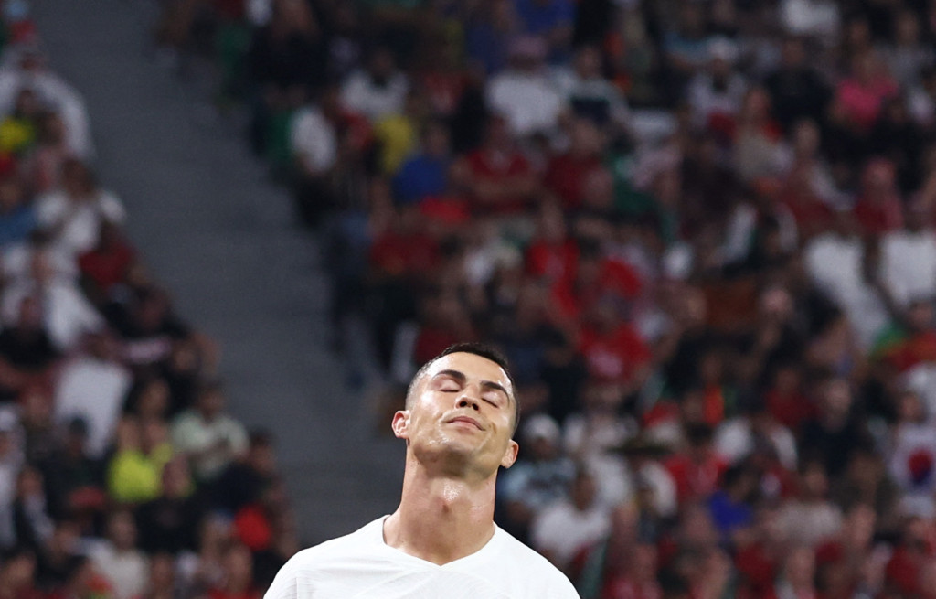 葡萄牙巨星C朗拿度今屆世界盃表現不濟。Reuters