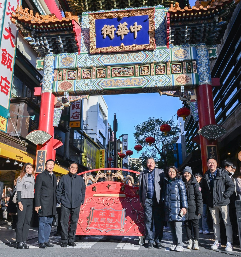 代表團到訪亞洲最大的唐人街橫濱中華街。梁君彥FB圖片