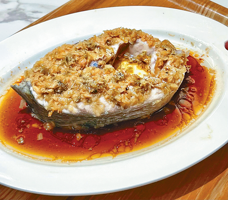 冬菜蒸馬友魚腩