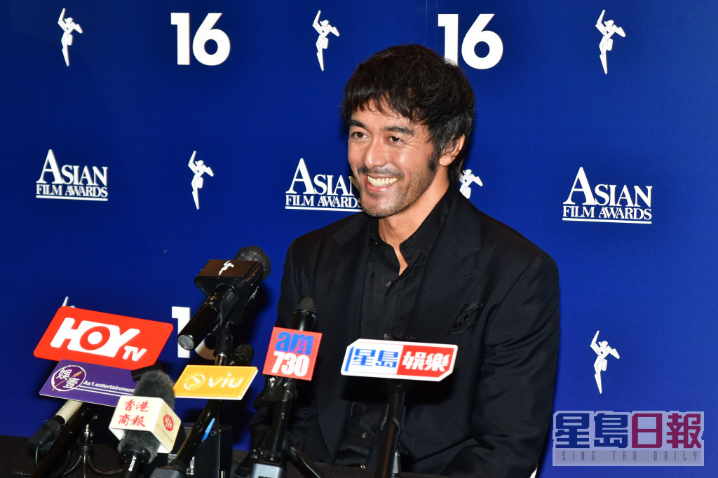 阿部寬對獲頒卓越亞洲電影人大獎，坦言嚇一跳。