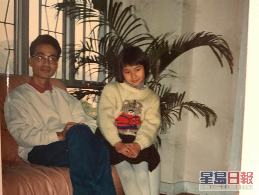 莊韻澄與爸爸不太似樣。