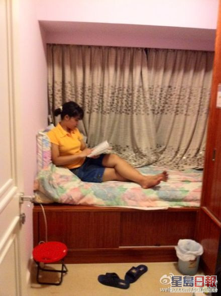 李紫昕貼出工人在獨立睡房的照片，為「刻薄工人」事件澄清。