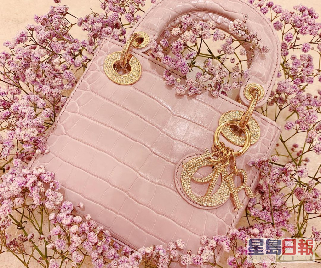 蔡天凤10个Lady Dior手袋采用不同材质及颜色。