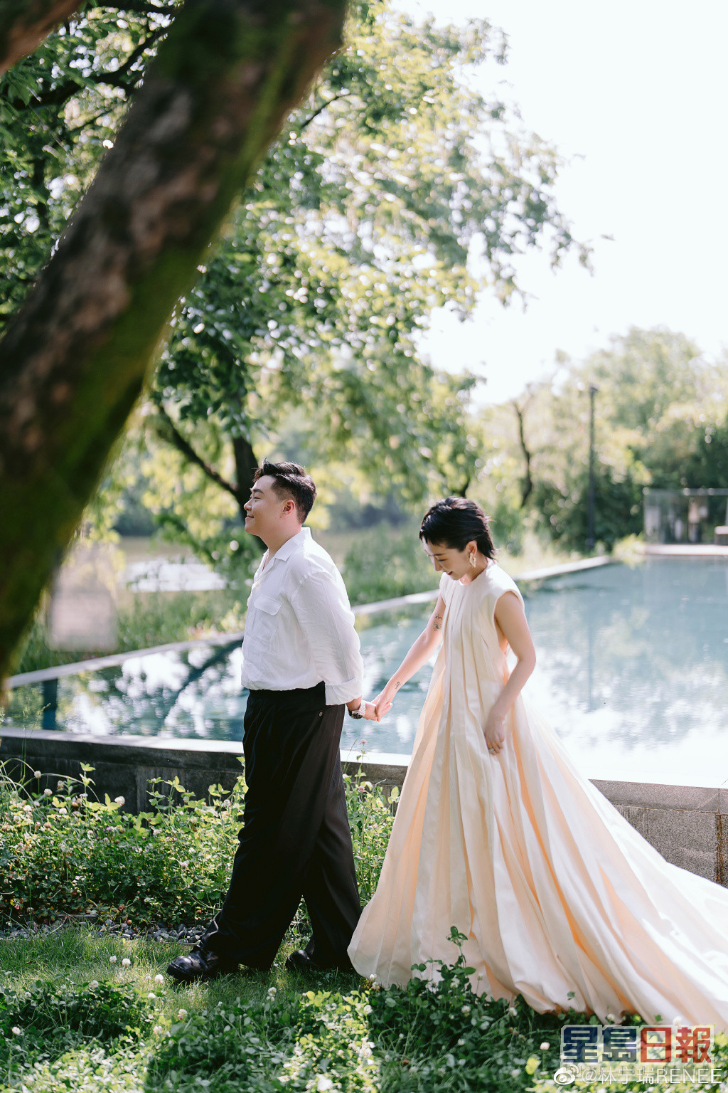 郝劭文太太今在微博公開更多婚禮花絮照。