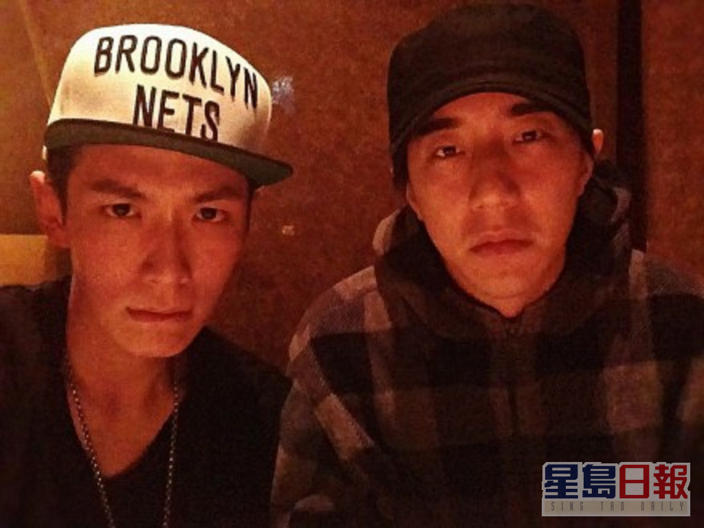 房祖名（右）于2014年8月与台湾男星柯震东在北京涉毒被捕。