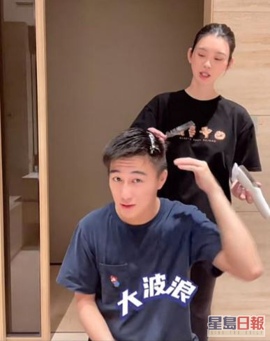 上海封城冇街出，何猷君要靠老婆出手剪髮。