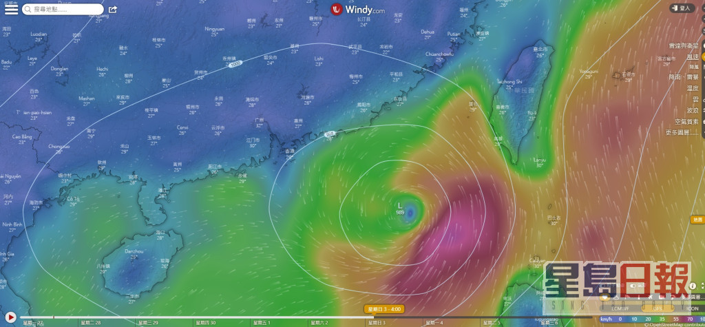 美國全球預報系統（GFS）模式預報，7月3日有熱帶氣旋影響福建沿海。