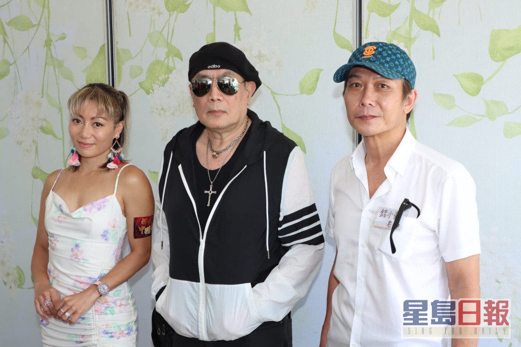 JuJu今日和刘永（中）及钱小豪一同出席电影活动。