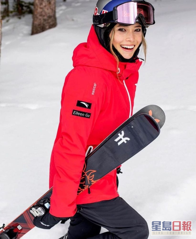 谷爱凌从3岁开始迷上滑雪。