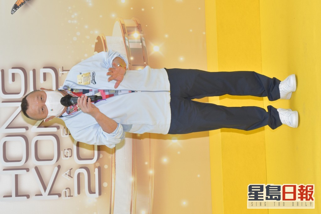TVB总经理曾志伟出席《2022香港小姐竞选》记者会。