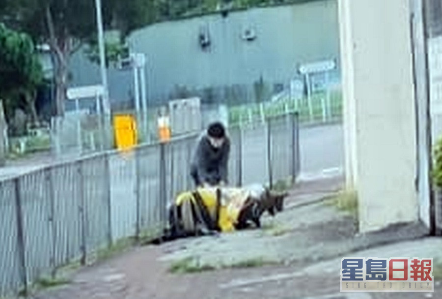 警方接獲市民報案，指在田廈路近油站，見到一名女子被一名男子拖行。