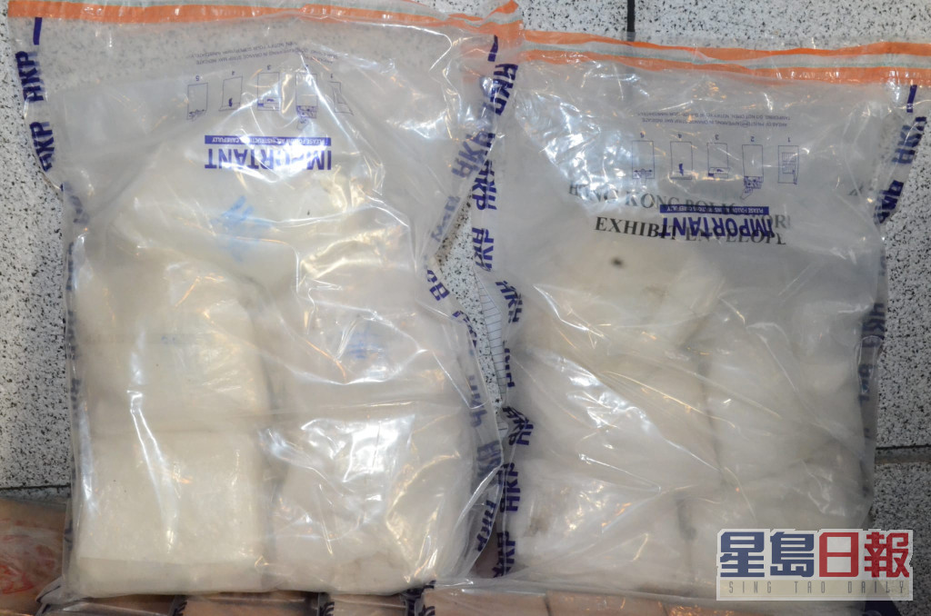 警方檢獲過百公斤海洛英和冰毒。