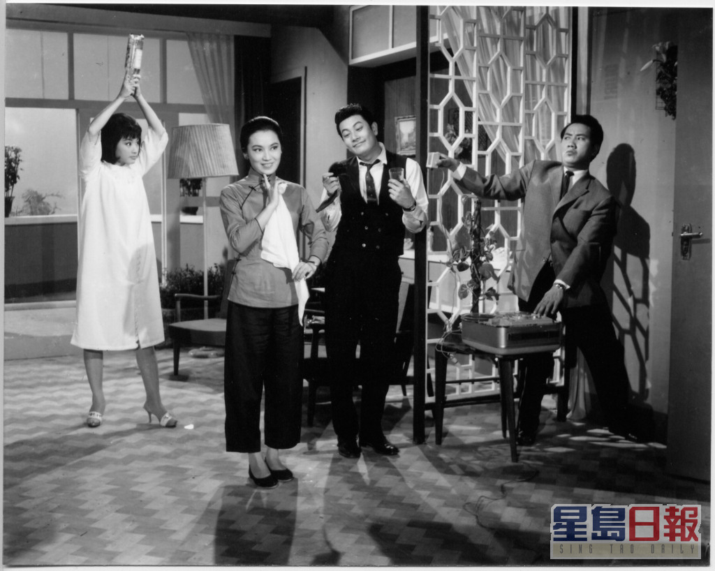 （左起）南红、李香琴、张英才、麦基的《受薪姑爷》剧照。
