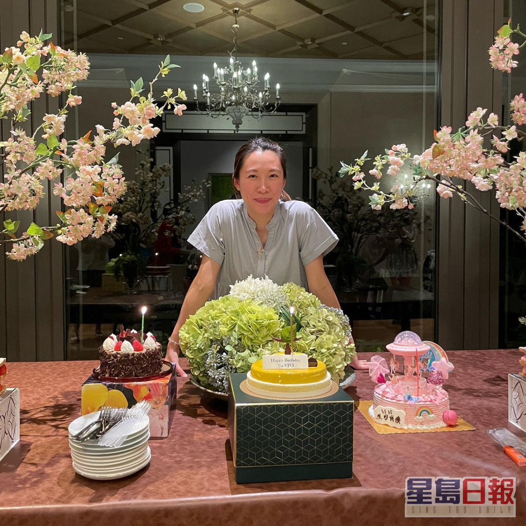 李美慧3月時慶祝36歲生日。