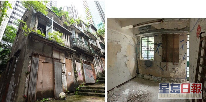 華賢坊西的舊樓群已嚴重老化。網誌圖片
