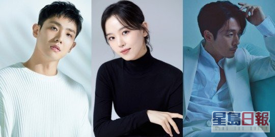 （左起）李准、姜汉娜及张赫的新剧《红丹心》，因为确诊者导致停拍。