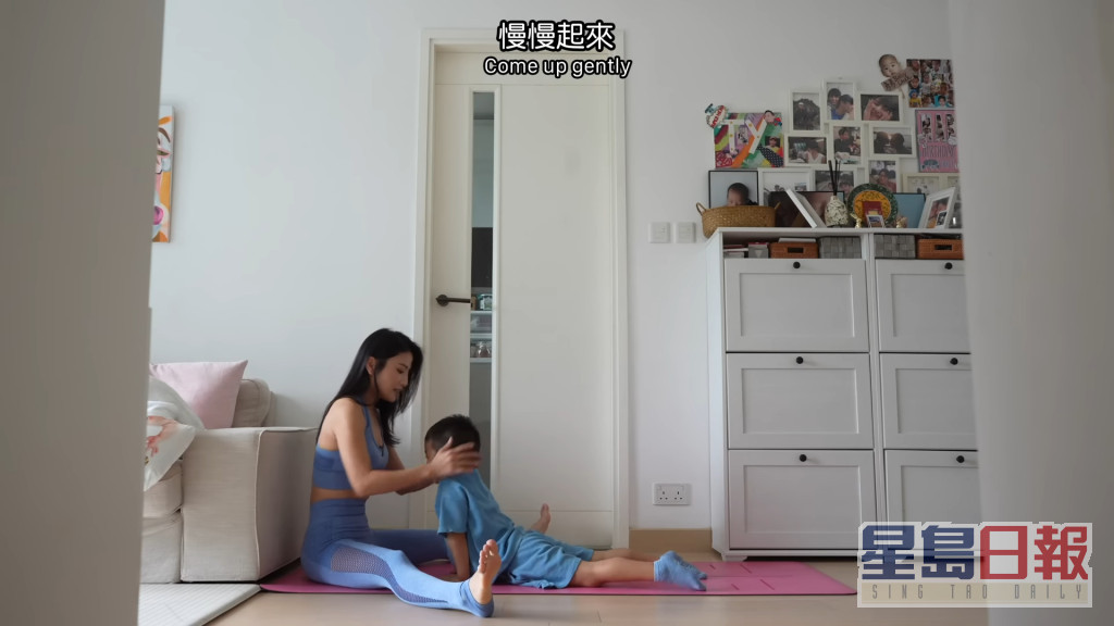 曾經在網上很受歡迎的Coffee囝囝「伯伯」，也會與媽媽拍親子瑜伽影片。