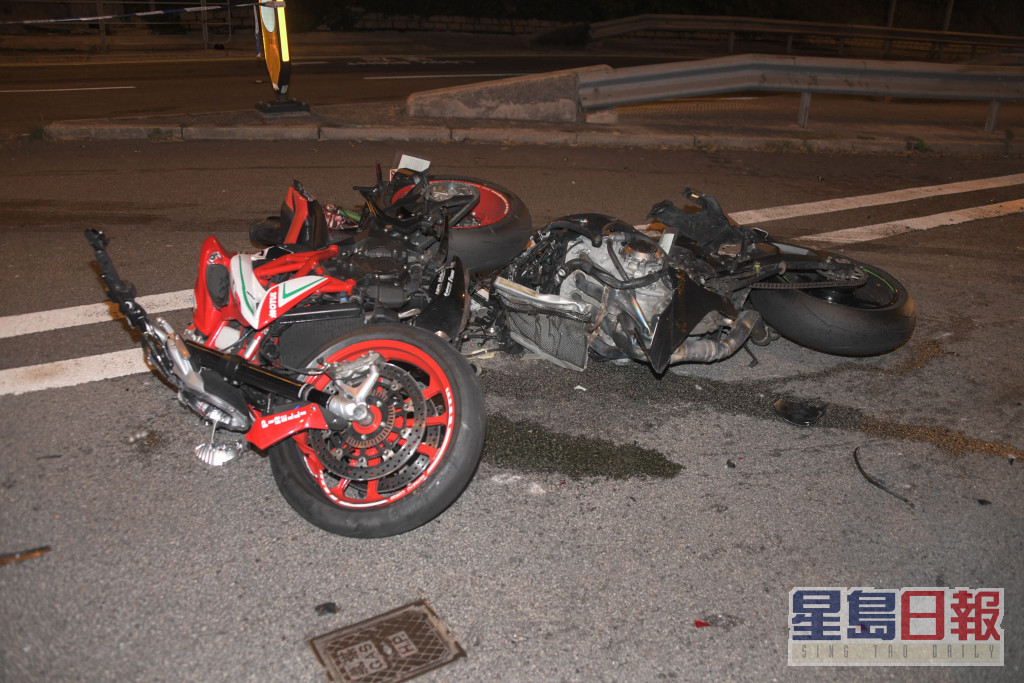今年2月清水湾道一宗电单车意外，铁骑士重创不治。资料图片