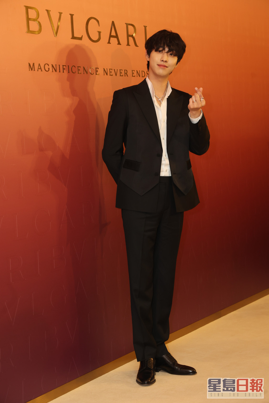 《社内相亲》爆红男主角安孝燮来港出席BVLGARI北京道1号旗舰店举行开幕派对。