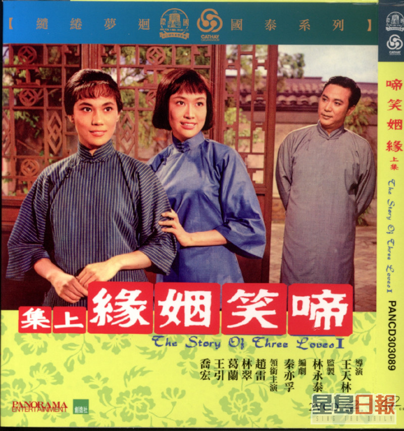 左起︰林翠、葛蘭與張揚合演電懋版的《啼笑姻緣上集》。