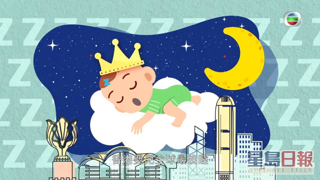 《好睡好起》昨晚主题是「从小『瞓』练」，原来香港婴儿睡眠时间不足。