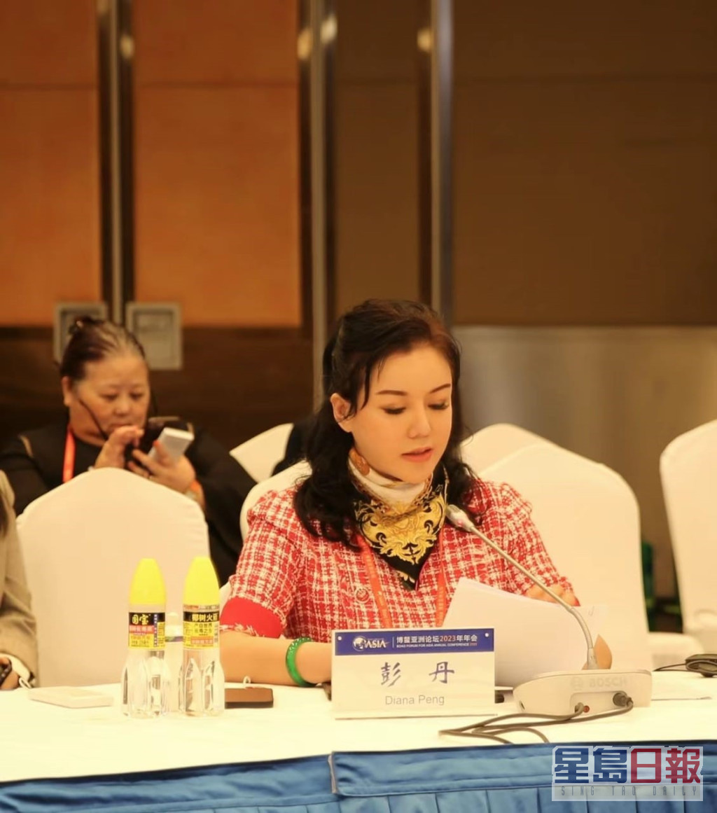 彭丹本周四应邀出席博鳌亚洲论坛「女性圆桌」会议。