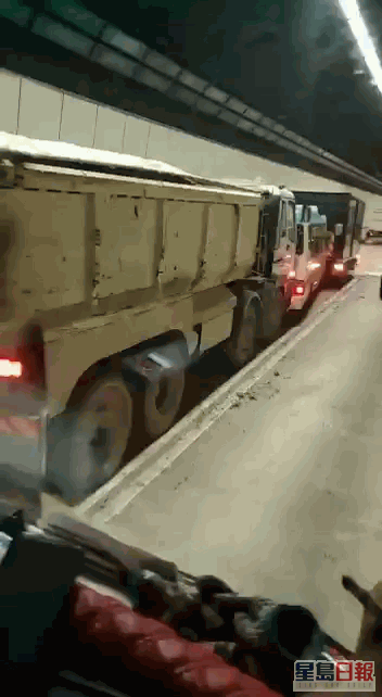 將軍澳隧道發生多車相撞意外。網圖