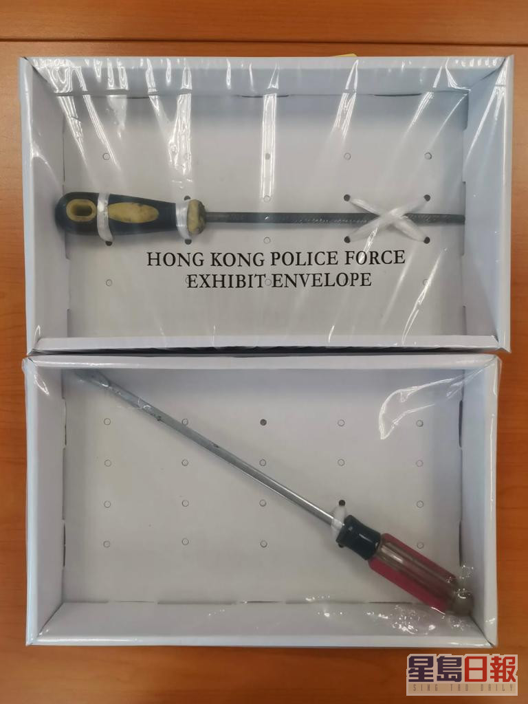 警方檢獲一批相關犯案工具。圖：警方提供