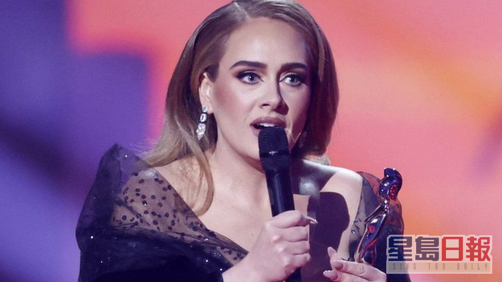 Adele日前在英國音樂獎掃3獎。